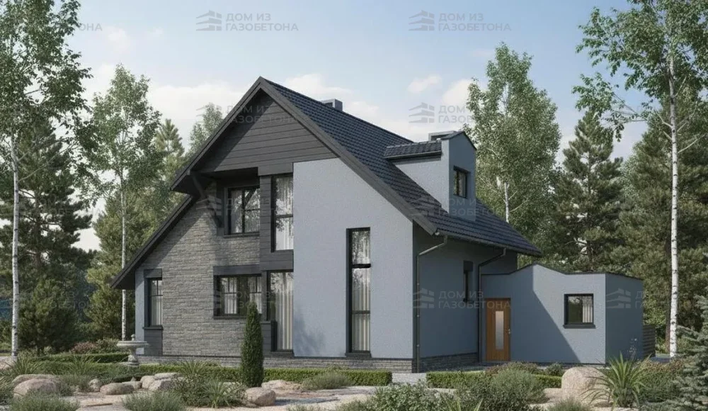 Проект Двухэтажный дом 14 на 12, 169 м2