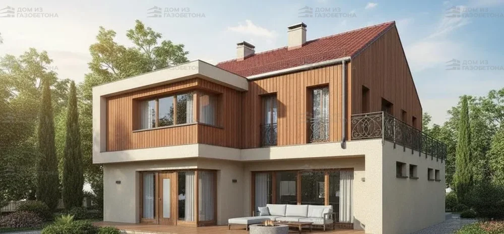 Проект Двухэтажный дом 13 на 15, 244 м2