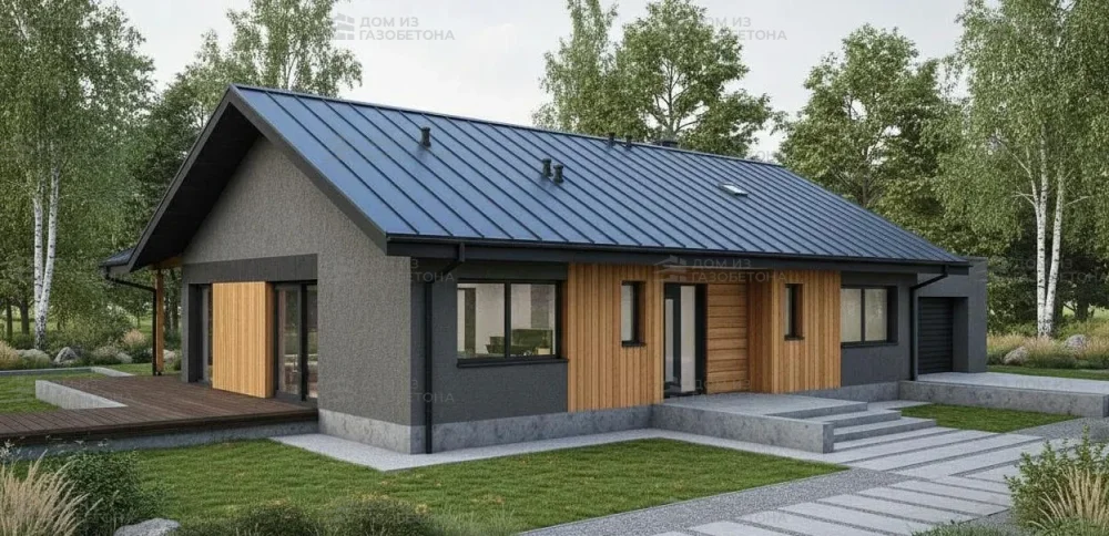 Проект Одноэтажный дом 19 на 11, 157 м2