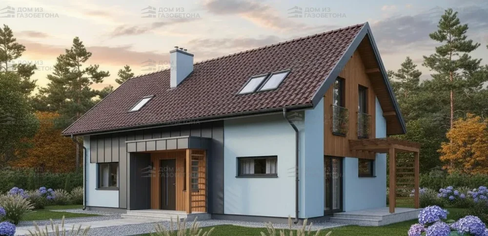 Проект Двухэтажный дом 14 на 7, 135 м2