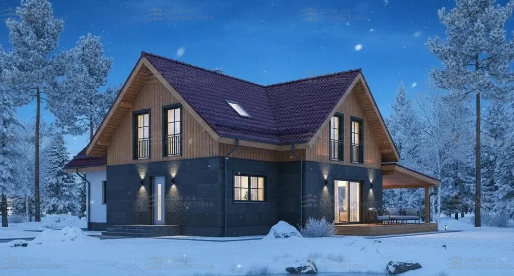 Проект Двухэтажный дом 13 на 10, 156 м2