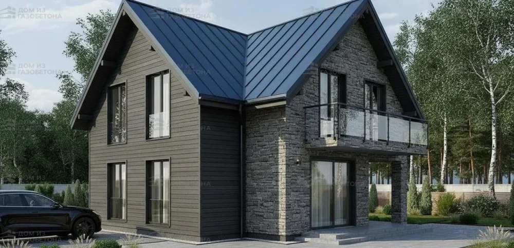 Проект Двухэтажный дом 11 на 9, 122 м2