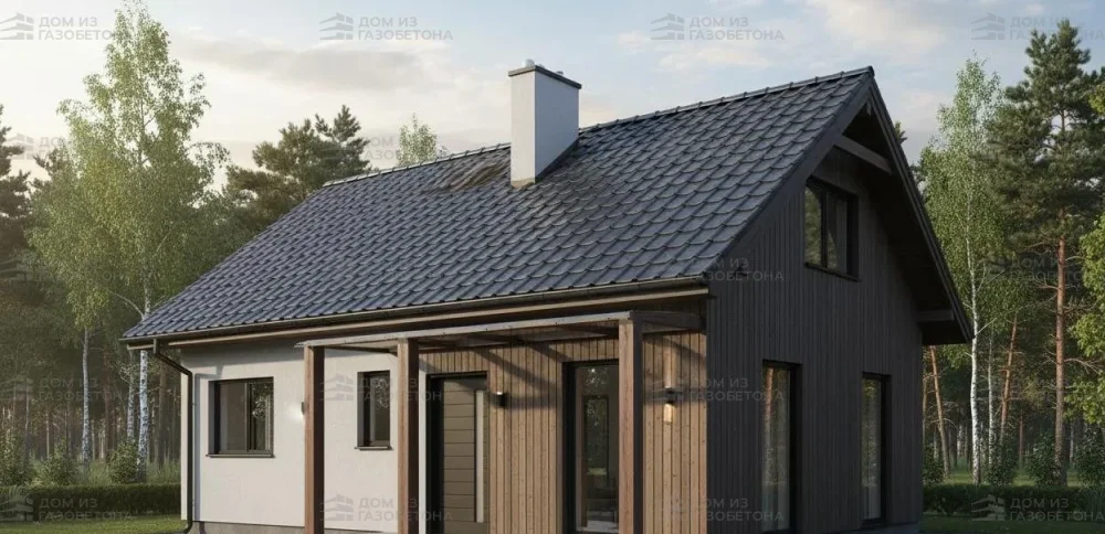 Проект Одноэтажный дом 7 на 8, 39 м2