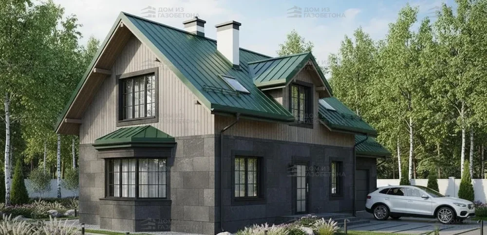 Проект Двухэтажный дом 14 на 12, 178 м2